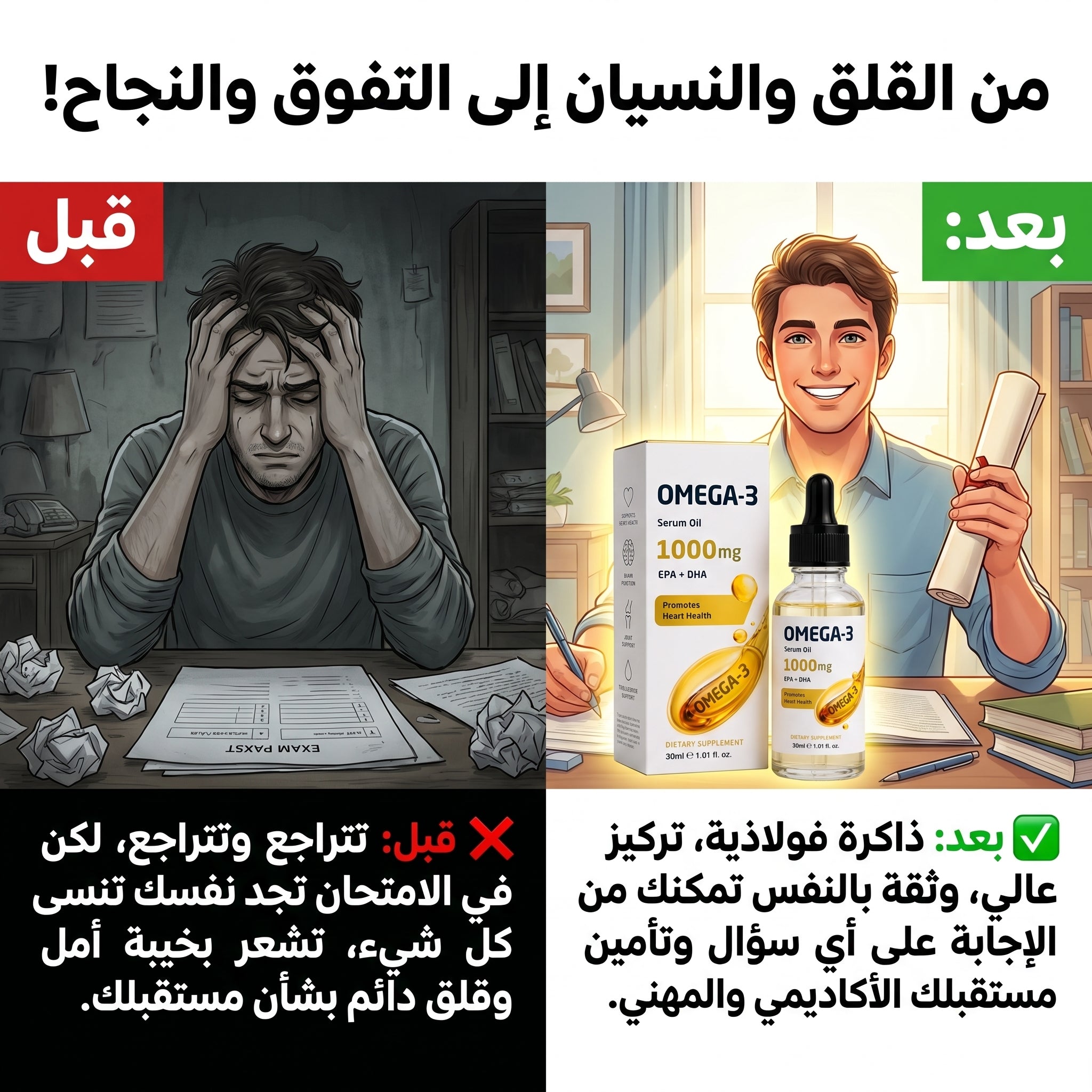 مصل لتقوية الذاكرة OMEGA 3